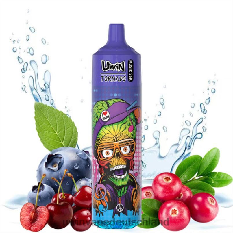UWIN Vape Berlin - Heidelbeere, Kirsche, Cranberry 8B44J26 UWIN CRYSTAL 35.000 Einweg-Vaporizer