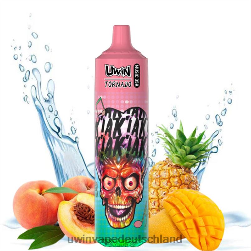 UWIN Vape Deutschland - Pfirsich-Mango-Ananas 8B44J25 UWIN CRYSTAL 35.000 Einweg-Vaporizer